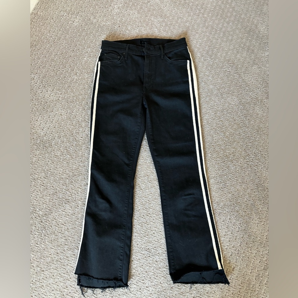 Black Women's Side-Stripe Jeans